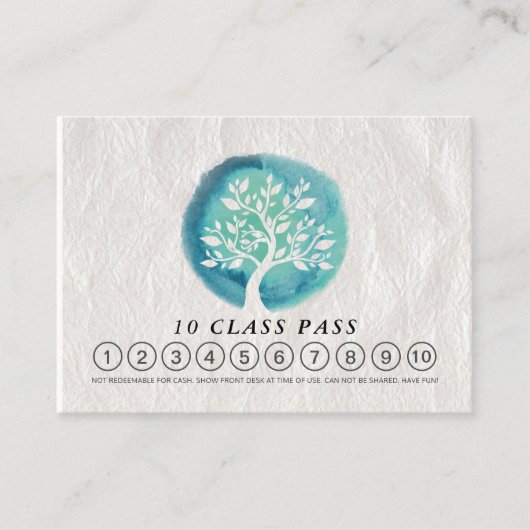 Yoga Mediation Instructor Class Pass Loyalty Card Treuekarte (Vorderseite)