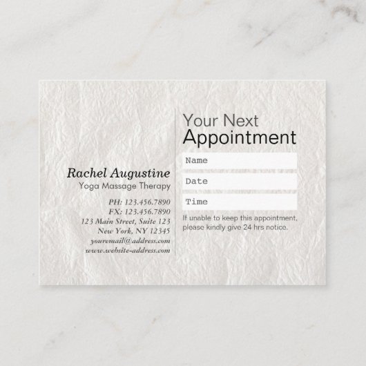 Yoga Mediation Instructor Class Pass Loyalty Card Treuekarte (Rückseite)