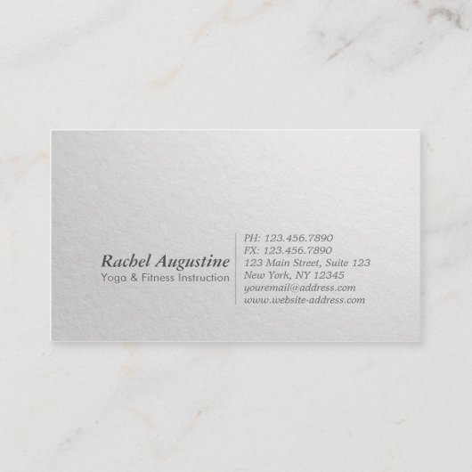 Yoga Mediation Instructor Class Pass Loyalty Card Treuekarte (Rückseite)