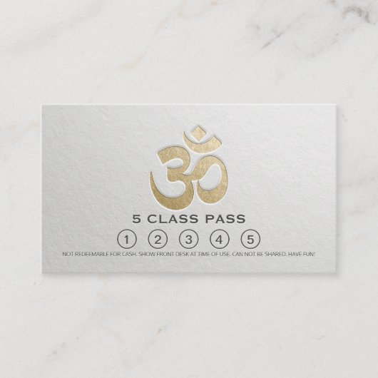 Yoga Mediation Instructor Class Pass Loyalty Card Treuekarte (Vorderseite)
