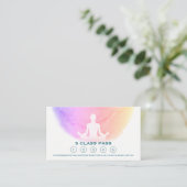 Yoga Mediation Instructor Class Pass Loyalty Card Treuekarte (Stehend Vorderseite)