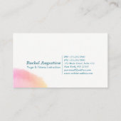 Yoga Mediation Instructor Class Pass Loyalty Card Treuekarte (Rückseite)