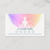 Yoga Mediation Instructor Class Pass Loyalty Card Treuekarte (Vorderseite)