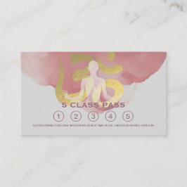 Yoga Mediation Instructor Class Pass Loyalty Card Treuekarte