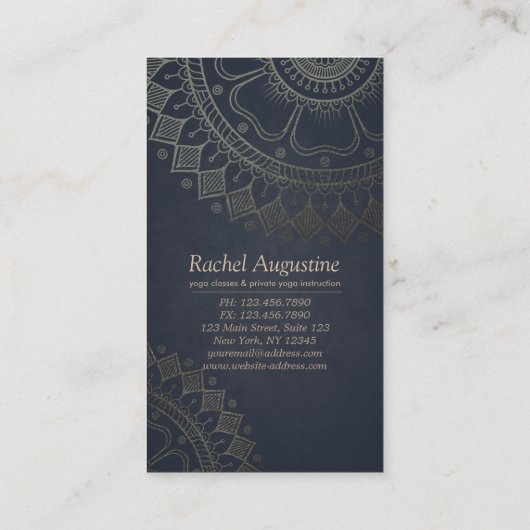 Yoga Mediation Instructor Class Pass Loyalty Card Treuekarte (Rückseite)