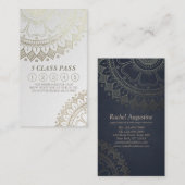 Yoga Mediation Instructor Class Pass Loyalty Card Treuekarte (Vorne/Hinten)