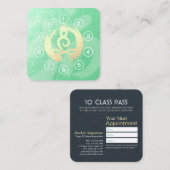 Yoga Mediation Instructor Class Pass Loyalty Card Treuekarte (Vorne/Hinten)