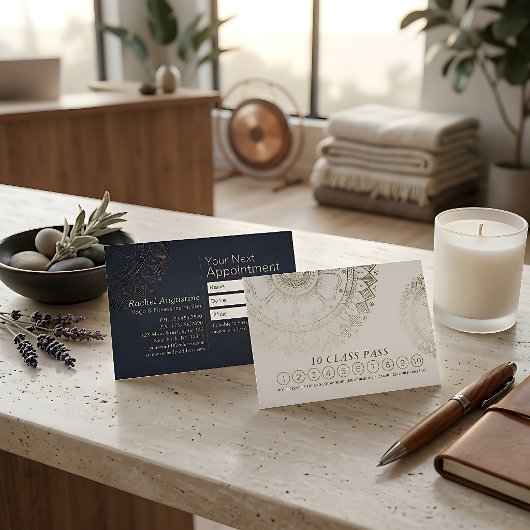 Yoga Mediation Instructor Class Pass Loyalty Card Treuekarte
