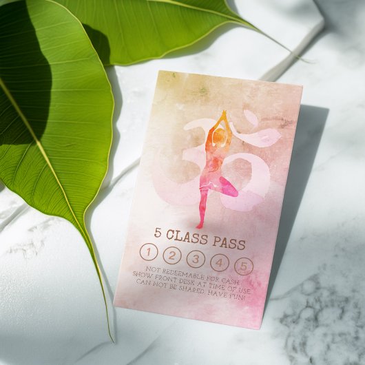 Yoga Mediation Instructor Class Pass Loyalty Card Treuekarte