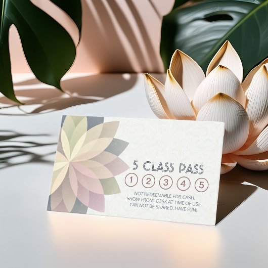 Yoga Mediation Instructor Class Pass Loyalty Card Treuekarte