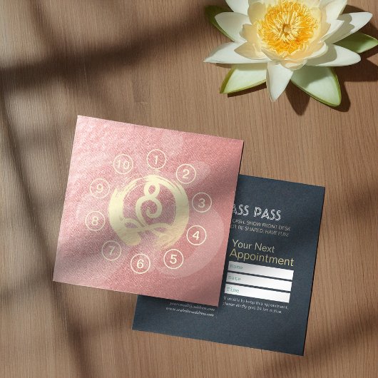 Yoga Mediation Instructor Class Pass Loyalty Card Treuekarte