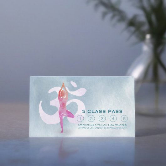 Yoga Mediation Instructor Class Pass Loyalty Card Treuekarte