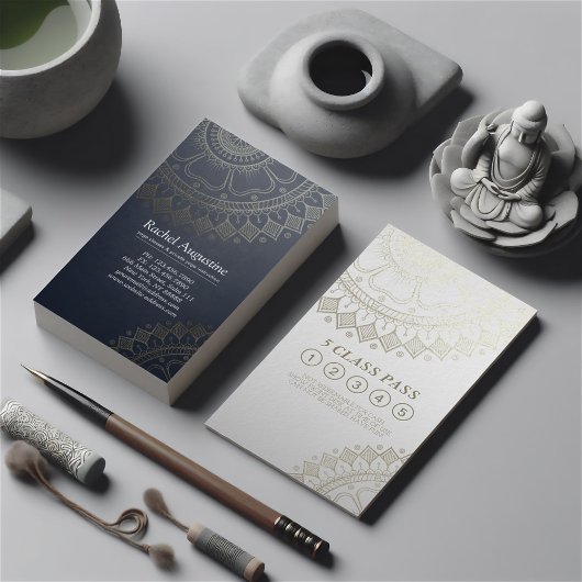 Yoga Mediation Instructor Class Pass Loyalty Card Treuekarte