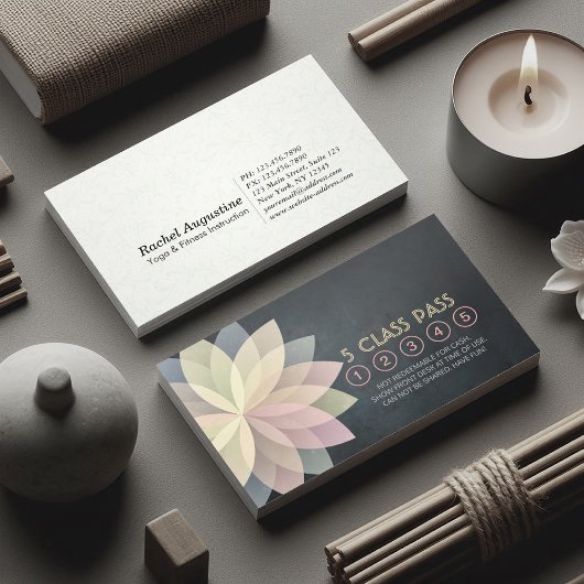 Yoga Mediation Instructor Class Pass Loyalty Card Treuekarte