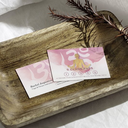 Yoga Mediation Instructor Class Pass Loyalty Card Treuekarte