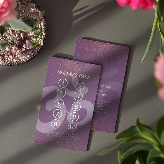 Yoga Mediation Instructor Class Pass Loyalty Card Treuekarte