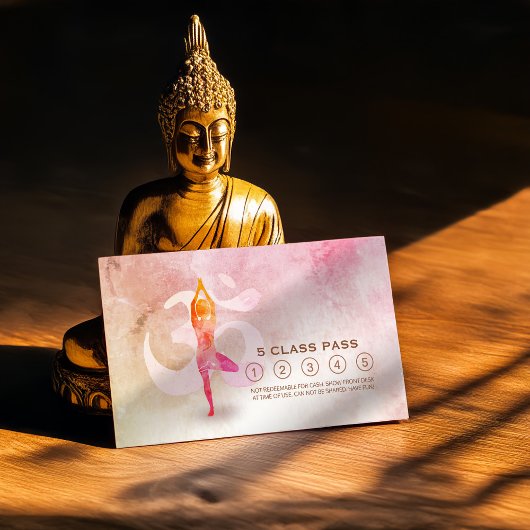Yoga Mediation Instructor Class Pass Loyalty Card Treuekarte