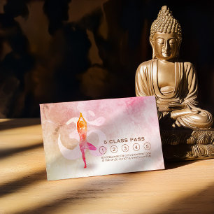 Yoga Mediation Instructor Class Pass Loyalty Card Treuekarte