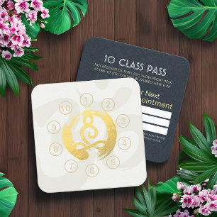 Yoga Mediation Instructor Class Pass Loyalty Card Treuekarte