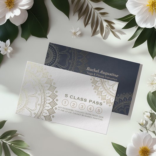Yoga Mediation Instructor Class Pass Loyalty Card Treuekarte