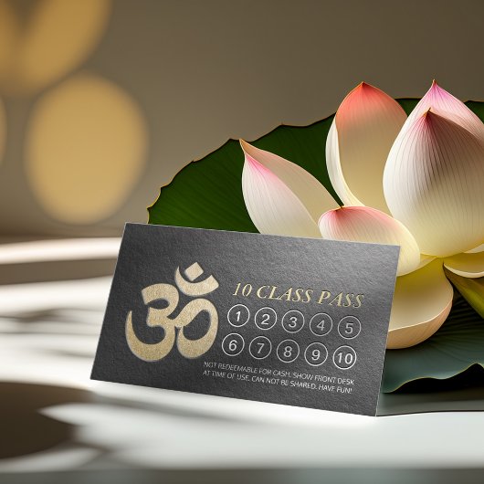 Yoga Mediation Instructor Class Pass Loyalty Card Treuekarte