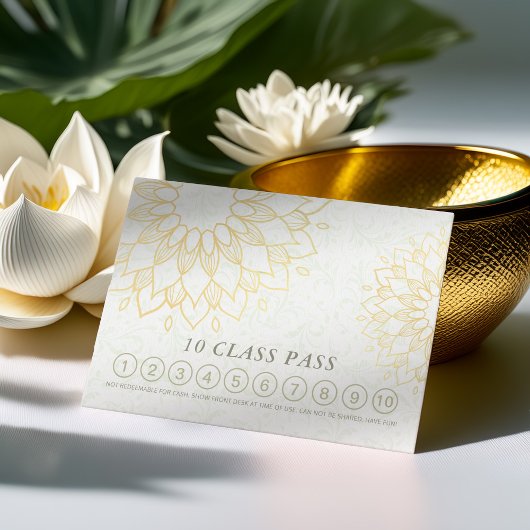 Yoga Mediation Instructor Class Pass Loyalty Card Treuekarte