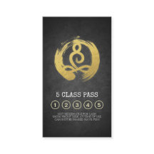 Yoga Mediation Instructor Class Pass Loyalty Card