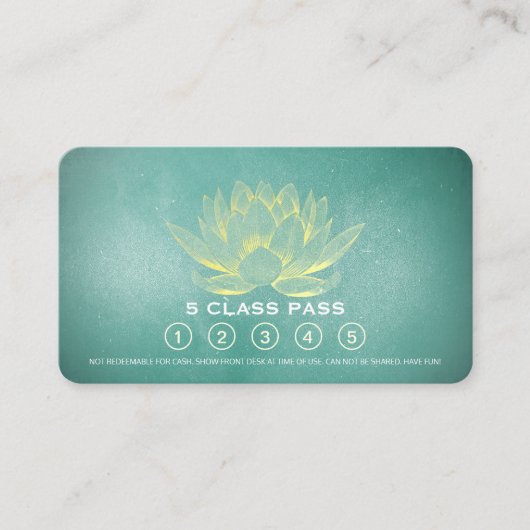 Yoga Mediation Instructor Class Pass Loyalty Card Treuekarte (Vorderseite)