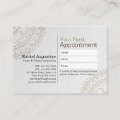 Yoga Mediation Instructor Class Pass Loyalty Card Treuekarte (Rückseite)