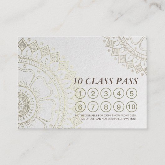 Yoga Mediation Instructor Class Pass Loyalty Card Treuekarte (Vorderseite)