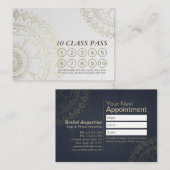 Yoga Mediation Instructor Class Pass Loyalty Card Treuekarte (Vorne/Hinten)