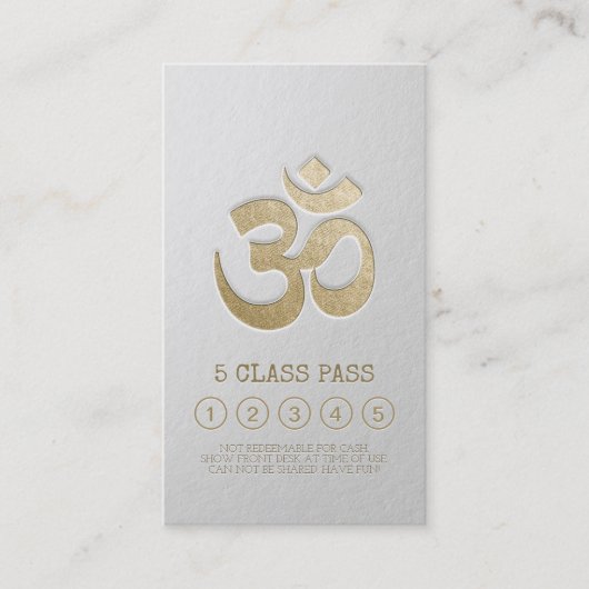 Yoga Mediation Instructor Class Pass Loyalty Card Treuekarte (Vorderseite)