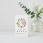 Yoga Mediation Instructor Class Pass Loyalty Card Treuekarte (Stehend Vorderseite)