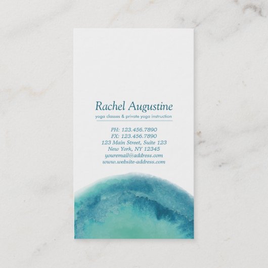 Yoga Mediation Instructor Class Pass Loyalty Card Treuekarte (Rückseite)