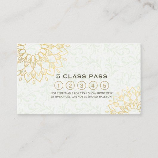 Yoga Mediation Instructor Class Pass Loyalty Card Treuekarte (Vorderseite)