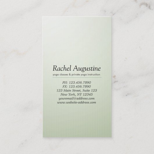 Yoga Mediation Instructor Class Pass Loyalty Card Treuekarte (Rückseite)