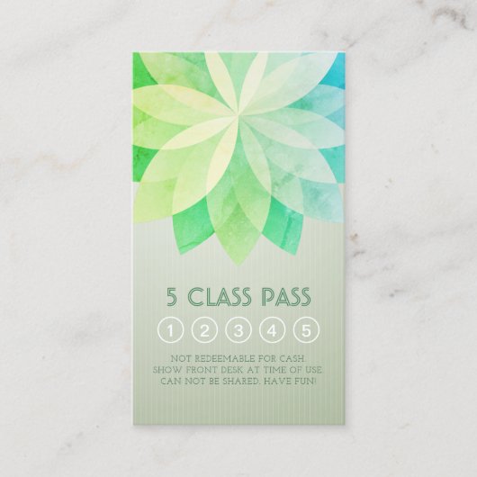 Yoga Mediation Instructor Class Pass Loyalty Card Treuekarte (Vorderseite)