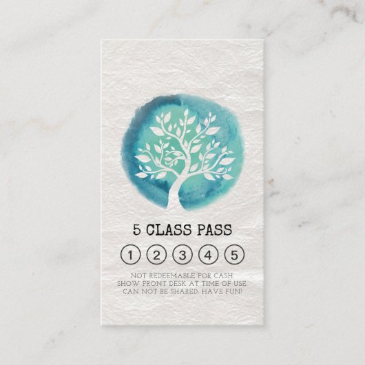 Yoga Mediation Instructor Class Pass Loyalty Card Treuekarte (Vorderseite)