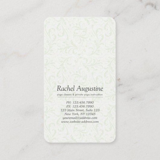 Yoga Mediation Instructor Class Pass Loyalty Card Treuekarte (Rückseite)