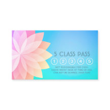Yoga Mediation Instructor Class Pass Loyalty Card