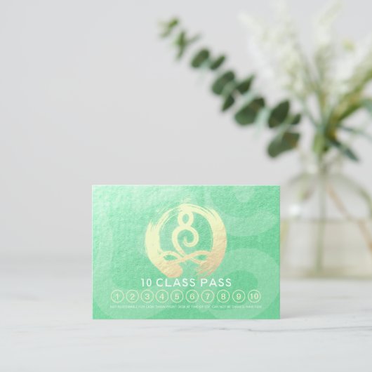 Yoga Mediation Instructor Class Pass Loyalty ZEN Treuekarte (Stehend Vorderseite)