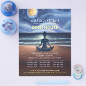 Yoga Mediation Moonlight Ocean Beach Open House F Flyer (Einzeln)