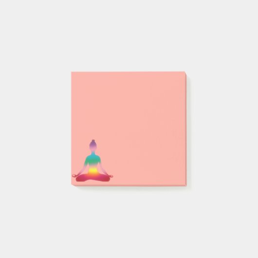 Yoga Mediation Post-it Klebezettel (Vorderseite)