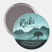 Yoga-Mediationslehrer des Naturlehrers Reiki Magnet (Vorderseite/Rückseite)