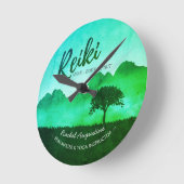 Yoga-Mediationslehrer des Naturlehrers Reiki Runde Wanduhr (Winkel)