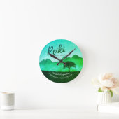 Yoga-Mediationslehrer des Naturlehrers Reiki Runde Wanduhr (Zuhause)