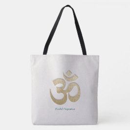 Yoga Mediator für White & Gold OM Symbol Tasche