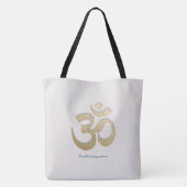 Yoga Mediator für White & Gold OM Symbol Tasche (Rückseite)