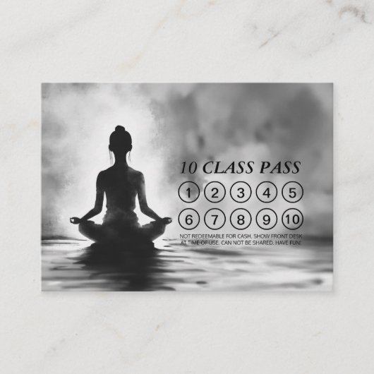 Yoga Medical Instructor Lotus Pose Class Pass Treuekarte (Vorderseite)