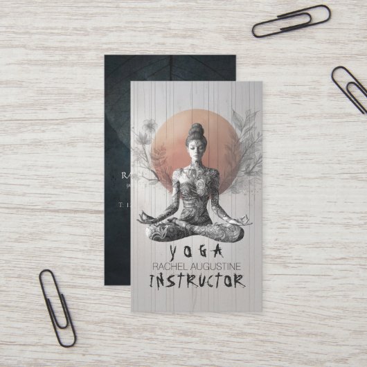 Yoga Medical Instructor Lotus Pose Reiki Master Visitenkarte (Vorderseite/Rückseite Beispiel)